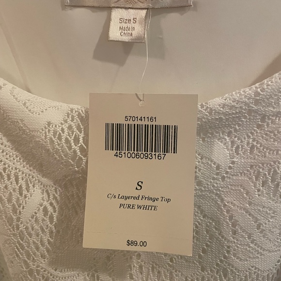 Boston Proper White Off shoulder top - Picture 3 of 3